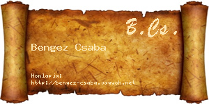 Bengez Csaba névjegykártya